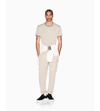 A|X Armani Exchange Camiseta Lisa bege