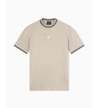 A|X Armani Exchange Camiseta Lisa bege