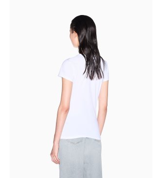 A|X Armani Exchange Camiseta Ajustada de Malha branco