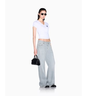 A|X Armani Exchange Camiseta Ajustada de Malha branco