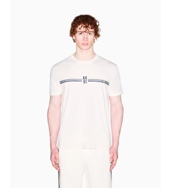A|X Armani Exchange Camiseta Basic branco creme