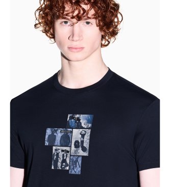 A|X Armani Exchange Camiseta Clásica marino