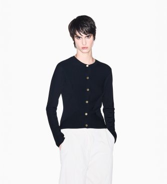 A|X Armani Exchange Cárdigan con cuello redondo y botones negro