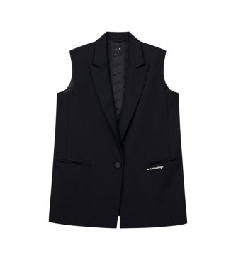 A|X Armani Exchange Notch lapel vest with one black button