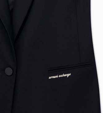 A|X Armani Exchange Notch lapel vest with one black button