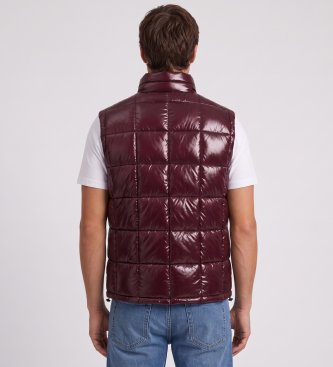 A|X Armani Exchange Bordowa kamizelka z miękkiego puchu