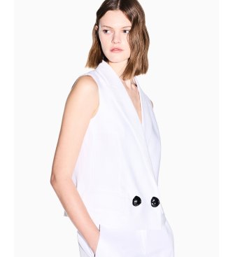 A|X Armani Exchange Gilet Croisé blanc
