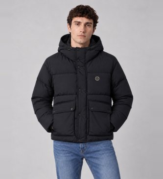 A|X Armani Exchange Pikowana kurtka z kapuszonem w kolorze granatowym
