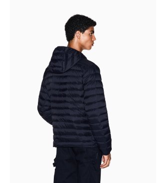 A|X Armani Exchange Horisontellt quiltad jacka med huva Essential marinblå
