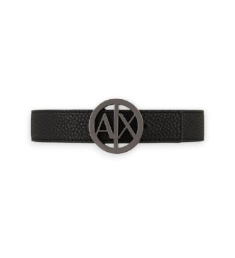 A|X Armani Exchange Ceinture avec logo noir, blanc