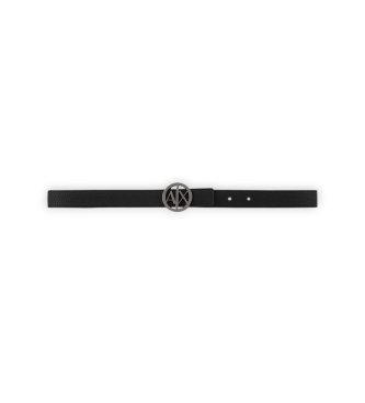 A|X Armani Exchange Ceinture avec logo noir, blanc