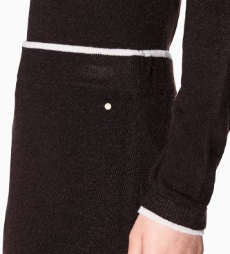 A|X Armani Exchange Eng anliegender Strickrock in Braun