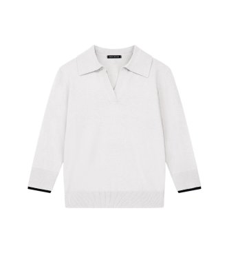 A|X Armani Exchange Polo in maglia con scollo a V beige