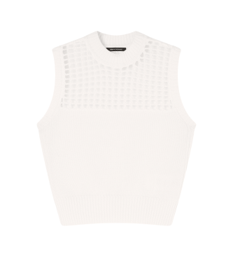 A|X Armani Exchange Top En Maille Fine blanc