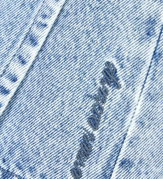 A|X Armani Exchange Blauer Jeans-Minirock mit Wickeldesign