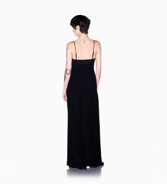 A|X Armani Exchange Smal overall i kypert med svarta ribbdetaljer