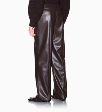 A|X Armani Exchange Pantalone largo con tasche a toppa marrone