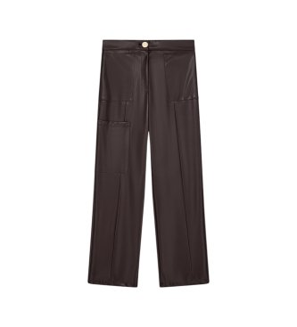 A|X Armani Exchange Pantalone largo con tasche a toppa marrone