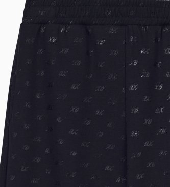 A|X Armani Exchange Hlače s črnim potiskom po celotni površini