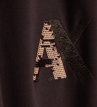A|X Armani Exchange Hlače rednega kroja iz rjave tkanine scuba