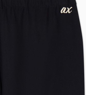 A|X Armani Exchange Pantalone in gabardine con taglio regolare nero