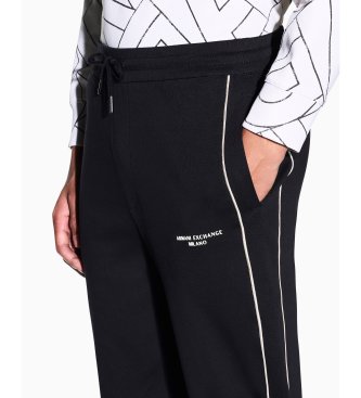 A|X Armani Exchange Black Interlock Pants