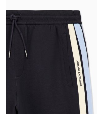 A|X Armani Exchange Joggerbyxor Structured marinblå