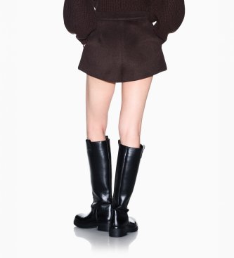 A|X Armani Exchange Brune høje crossover-shorts i habittråd