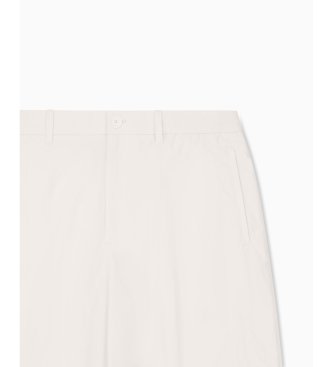 A|X Armani Exchange Bermuda de algodão branco creme