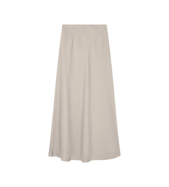 A|X Armani Exchange Gonna lunga fluida in crêpe satin beige
