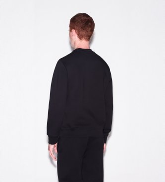 A|X Armani Exchange Black metallic logo crew neck sweatshirt