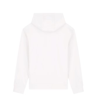 A|X Armani Exchange White French terry hoodie