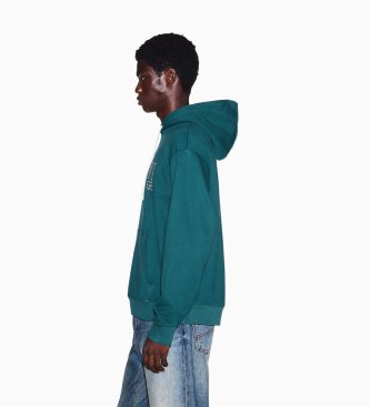 A|X Armani Exchange French terry green hoodie