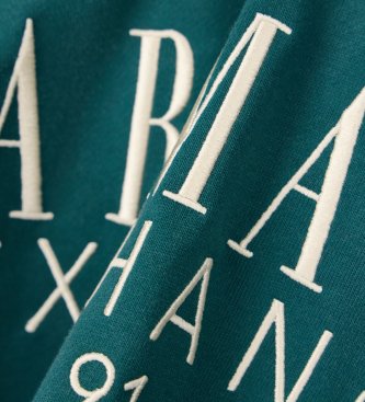 A|X Armani Exchange French terry green hoodie