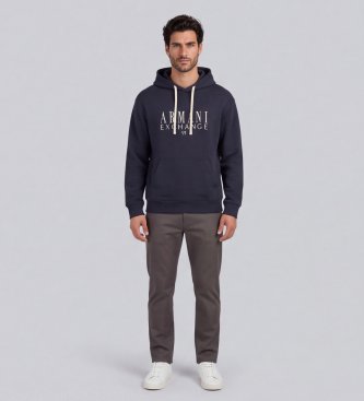 A|X Armani Exchange Navy French terry hoodie