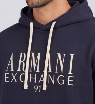 A|X Armani Exchange Navy French terry hoodie