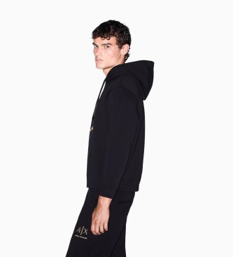 A|X Armani Exchange Black stretch cotton sweatshirt