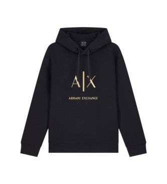 A|X Armani Exchange Black stretch cotton sweatshirt