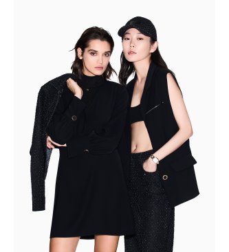 A|X Armani Exchange Top à Col Montant noir