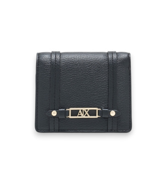 A|X Armani Exchange Wallet with textured finish and black metallic logo