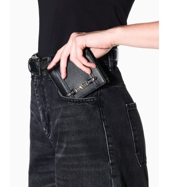 A|X Armani Exchange Wallet with textured finish and black metallic logo