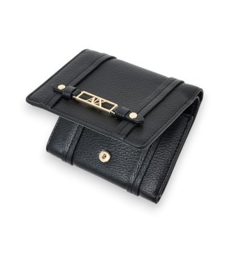 A|X Armani Exchange Wallet with textured finish and black metallic logo