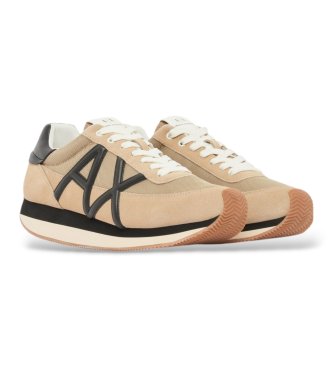 A|X Armani Exchange Royale beige lädersneakers