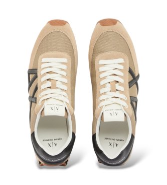 A|X Armani Exchange Royale beige lädersneakers