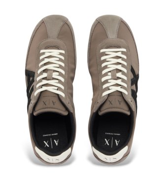 A|X Armani Exchange Fabric and suede sneakers with rubber sole