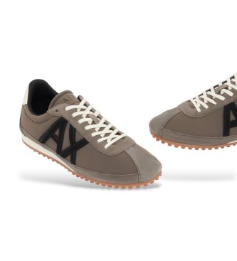 A|X Armani Exchange Fabric and suede sneakers with rubber sole