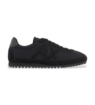 A|X Armani Exchange Fabric and suede sneakers with black rubber sole
