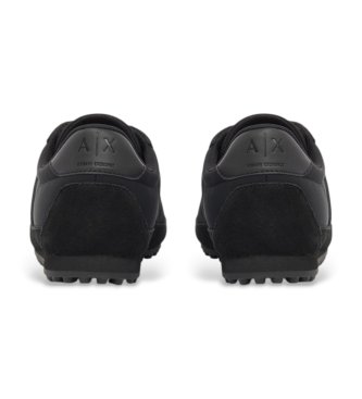 A|X Armani Exchange Fabric and suede sneakers with black rubber sole