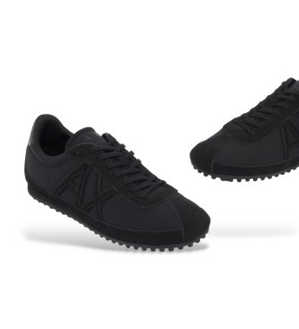 A|X Armani Exchange Fabric and suede sneakers with black rubber sole