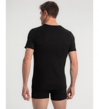 Abanderado T-shirt interna in cotone pettinato Real Softness in nero